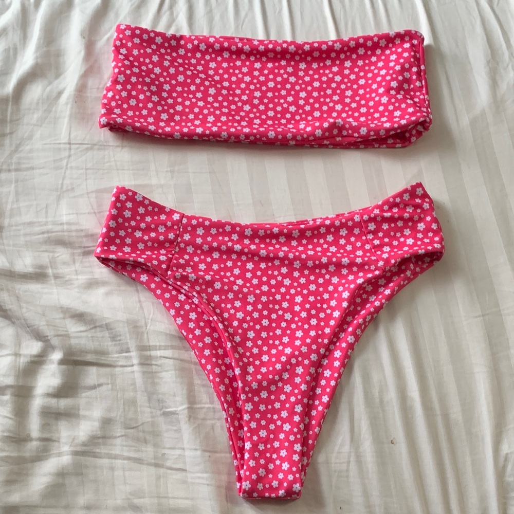SHEIN Pink Floral Bikini Set